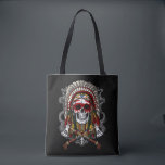 Bolsa Tote Chefe de Headdress Indígena Nativo Americano<br><div class="desc">Design de Headdress Chefe Indiano do Caveira Nativo para cada amante nativo da história americana.</div>