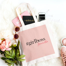 Bolsa Tote Chefe e Nome da Menina Rosa Moderna | melhor prese