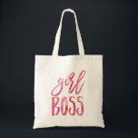 Bolsa Tote Chefe Garota | Aquarela Rosa<br><div class="desc">Chic,  mochila rosa moderna,  moça de aquarela chefe.</div>