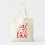 Bolsa Tote Chefe Garota | Cor de Água Rosa<br><div class="desc">Chic,  mochila rosa moderna,  moça de aquarela chefe.</div>
