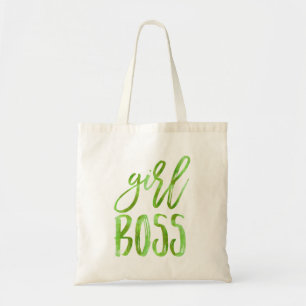 Bolsa Tote Chefe Garota Verde limão Watercolor