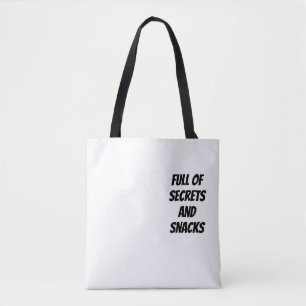 Bolsa Tote Cheio de Segredos e Snacks