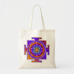 Bolsa Tote CHEIO SRI YANTRA colorido + suas ideias