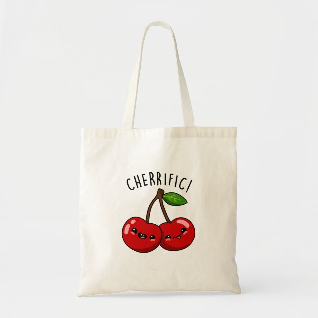 Bolsa Tote Cherrific Funny Red Cherry Fruta Pun (Frente)