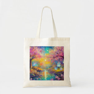 Bolsa Tote Cherry Blossom Fantasy Sunrise Stream
