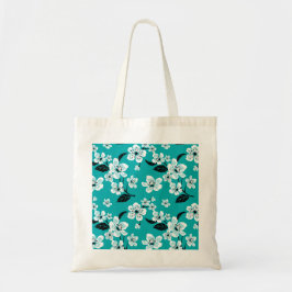 BOLSA TOTE CHERRY BLOSSOM - SAKURA (TEAL)