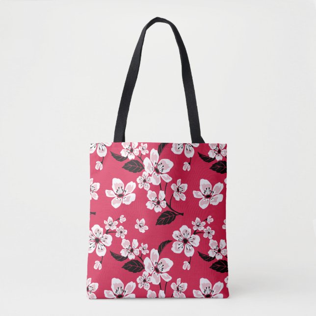 BOLSA TOTE CHERRY BLOSSOM - SAKURA (VERMELHO) (Frente)