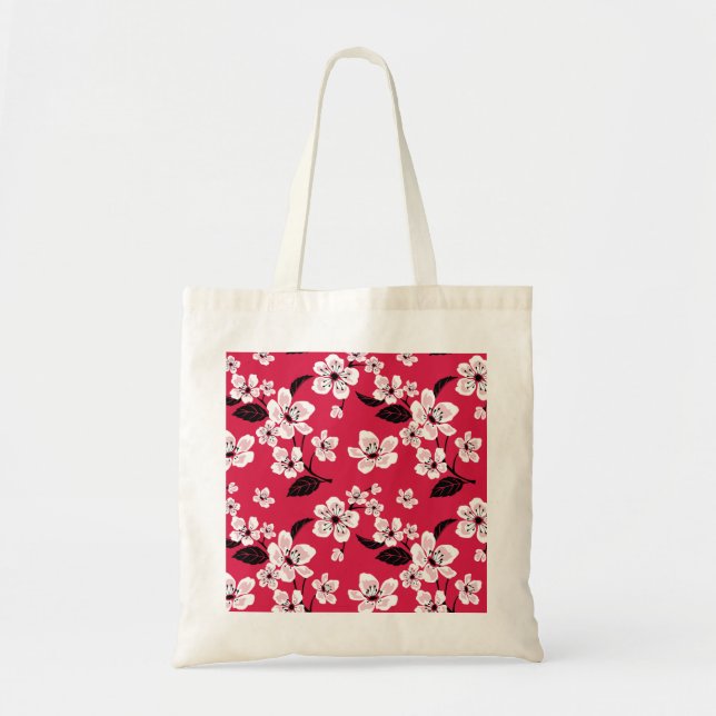 BOLSA TOTE CHERRY BLOSSOM - SAKURA (VERMELHO) (Frente)