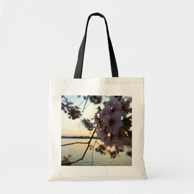 Bolsa Tote Cherry Blossom Sunset em Washington DC (Frente)