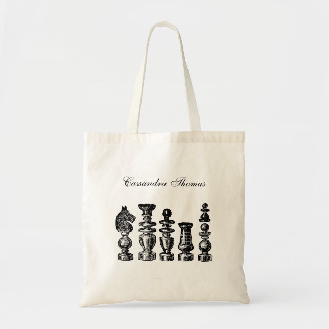 Bolsa Tote Chess Pieds Vintage Art (Frente)