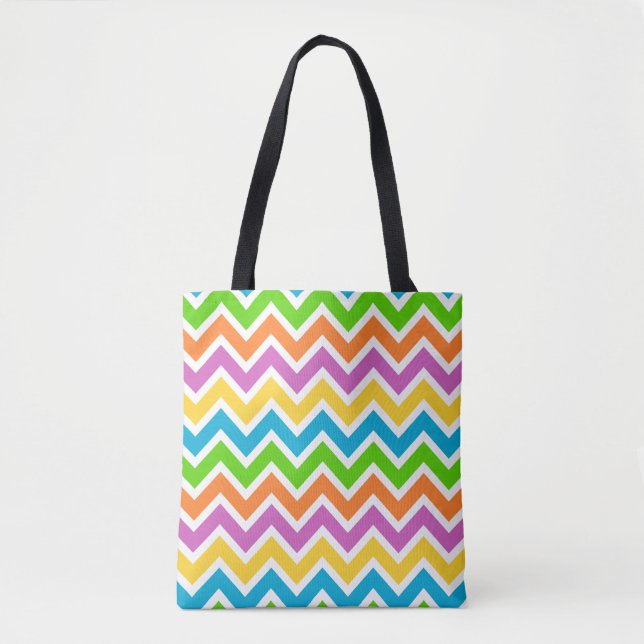 bolsa tote chevron de primavera (Frente)