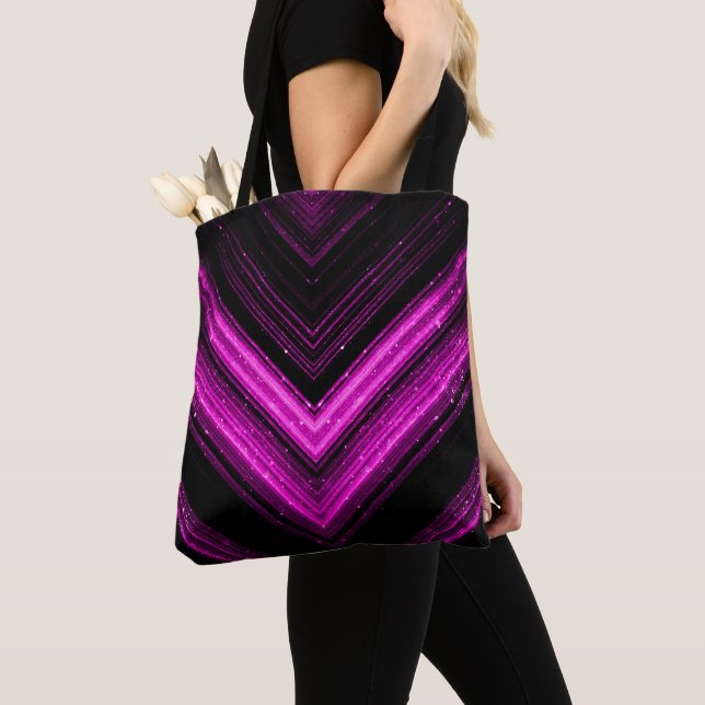 Bolsa Tote Chevron magenta preto magenta magenta, magenta, de (Close Up)
