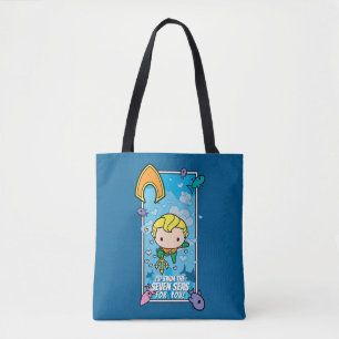 Bolsa Tote Chibi Aquaman - Eu vou Natação os Sete Mares