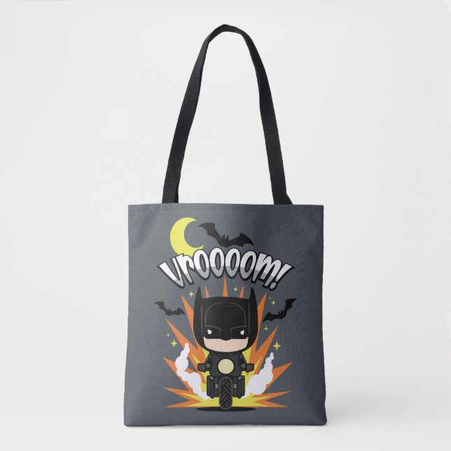 Bolsa Tote Chibi Batman Batcycle (Frente)