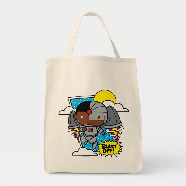 Bolsa Tote Chibi Cyborg Desliga! (Frente)