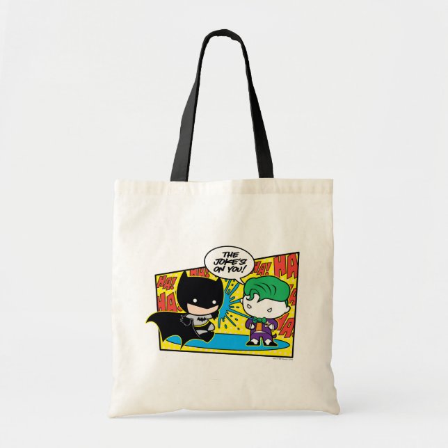 Bolsa Tote Chibi Joker Pranking Chibi Batman (Frente)