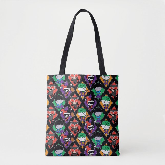 Bolsa Tote Chibi Justice League Villain Pattern (Frente)