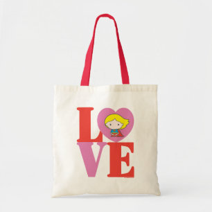 Bolsa Tote Chibi, super garota, amor