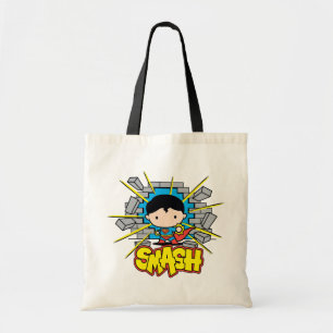 Bolsa Tote Chibi Super-Homem Esmagando Pela Parede De Brick