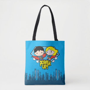 Bolsa Tote Chibi Superman e Chibi Supergirl Ligam!