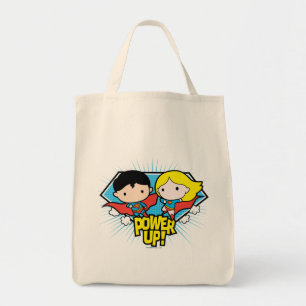 Bolsa Tote Chibi Superman e Chibi Supergirl Ligam!