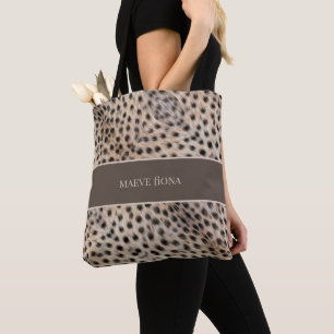 Bolsa Tote Chic Cheetah Personalizado