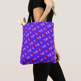 Bolsa Tote Chic Elegante de lavanda LOVE