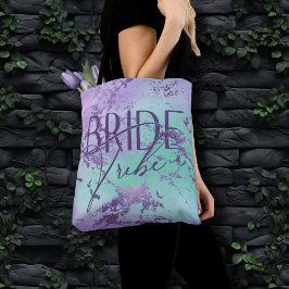 Bolsa Tote Chic Marble | Lavanda Roxo e Noiva Tribo de Hortel