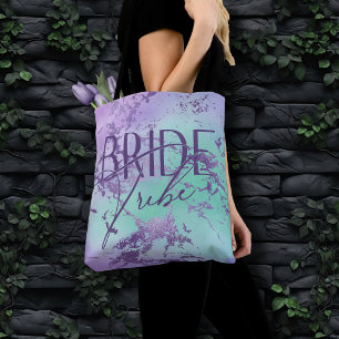 Bolsa Tote Chic Marble Lavanda Roxo e Tribo Brilho da Casa