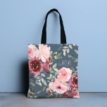 Bolsa Tote Chic Modern Watercolor Pink Burgundy<br><div class="desc">Este design moderno apresenta uma bonito flor de aquarela de flores burgundy e rosa em fundo lacrimoso com seu nome personalizado. Personalize editando o texto na caixa de texto fornecida #floral #botânico #bolsa #totebags #bolsas #handbags #acessórios #moda #estilo #na moda #design #design #trendy #trending</div>