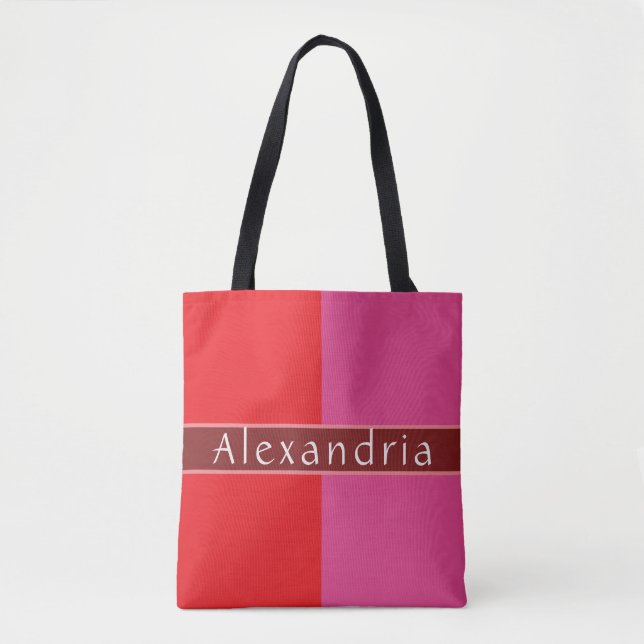 Bolsa Tote Chic Personalizado Striped (Frente)