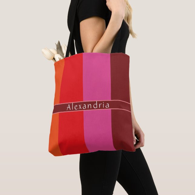 Bolsa Tote Chic Personalizado Striped (Close Up)