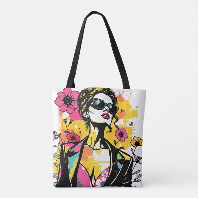 Bolsa Tote Chic Pop Floral Dueto (Verso)