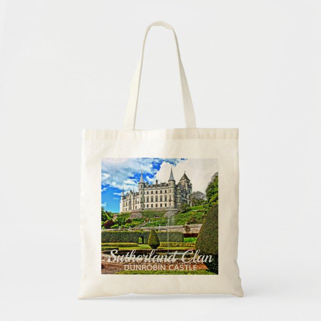Bolsa Tote Chic Scottish Sutherland Clan's Dunrobin Castle (Frente)