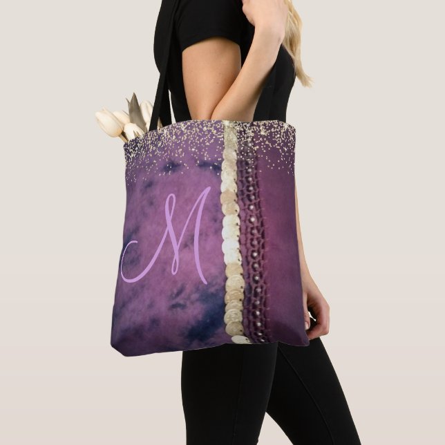 Bolsa Tote Chic Tie Dye Monograma Gypsy Scarf (Close Up)