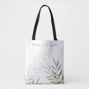 Bolsa Tote Chic Watercolor Gerenery Madre do Groom