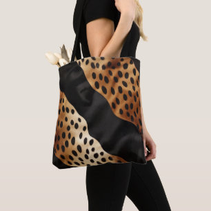 Bolsa Tote Chic Western Black Cowhide