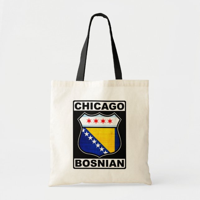 Bolsa Tote Chicago Bósnio Americana Tote Bag (Frente)