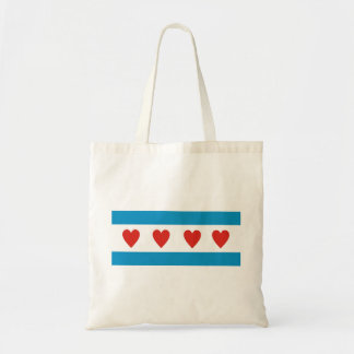 Bolsa Tote chicago cidade ama bandeira corações estados unido