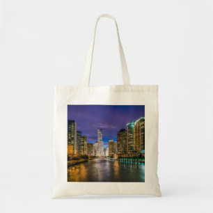 Bolsa Tote Chicago Illinois à noite