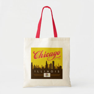 Bolsa Tote Chicago Illinois Skyline