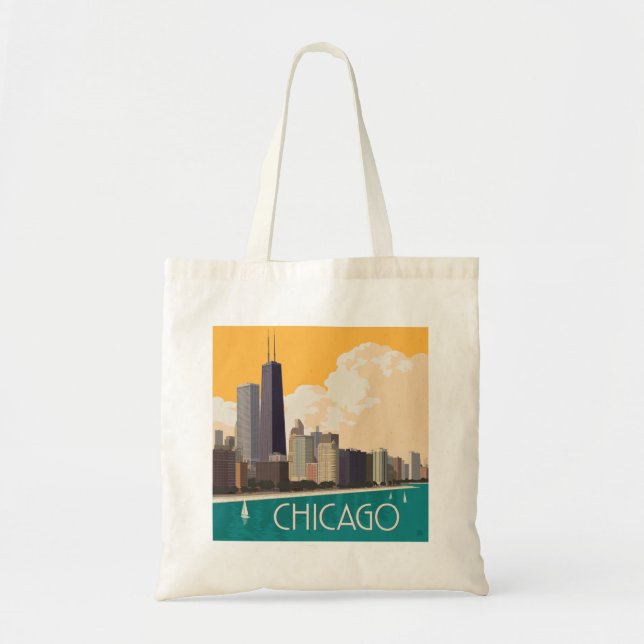 Bolsa Tote Chicago | Linha Skyline Moderna (Frente)