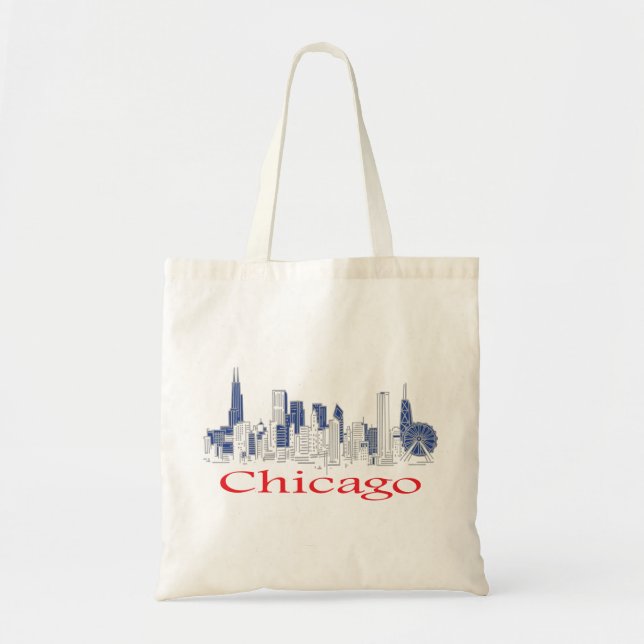 Bolsa Tote Chicago-Skyline (Frente)