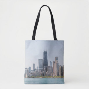 Bolsa Tote Chicago Skyline Com O Lago Michigan