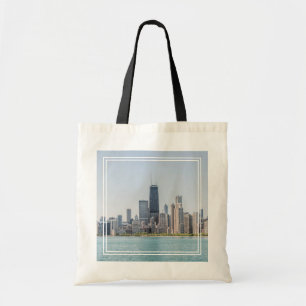 Bolsa Tote Chicago Skyline Com O Lago Michigan