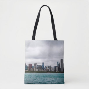 Bolsa Tote Chicago Skylinechicago, skyline, aérea, arquiteto