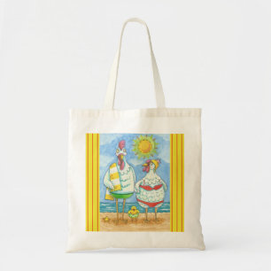 BOLSA TOTE CHICKEN OF THE SEA, HEN IN BIKINI GROCERY TOTE BAG
