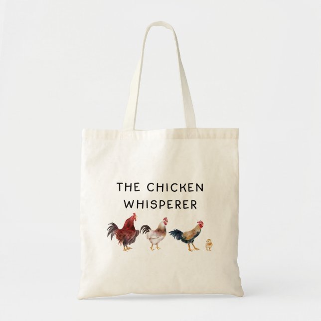 Bolsa Tote Chicken Whisperer Engraçado (Frente)
