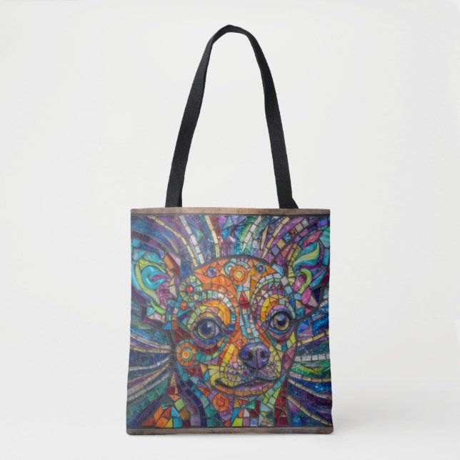 Bolsa Tote Chihuahua Abstrato (Frente)