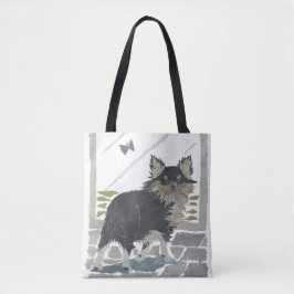 Bolsa Tote Chihuahua, cão, moderno
